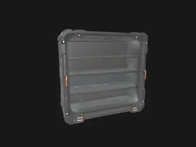 Quantum Flux Storage Array Morphogenic Cabinet Low-poly 3D model