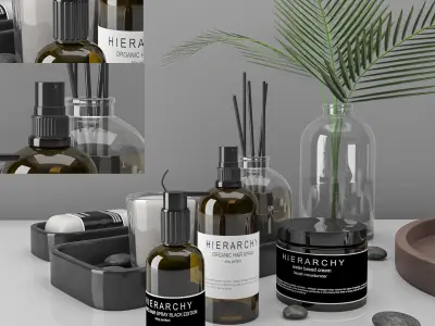 bathroom decor set 3D model