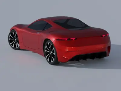Coupe-CRZ futuristic sports car 3D model