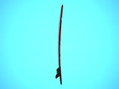 SURF BOARD 20 CARTOON STYLIZED Low-poly 3D model