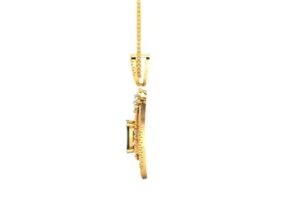 Solitaire Women Pendant 3DM STL OBJ FBX Render Details 3D print model 5