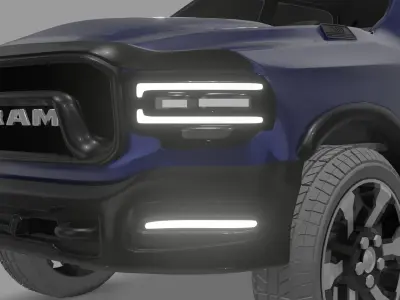 Dodge Ram 2020 Low-poly 3D model