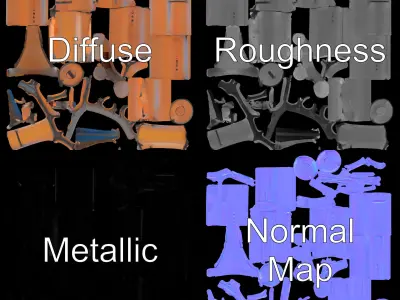 Bamboo Tube Model Pack  Versatile Decorative Set Low-poly 3D model