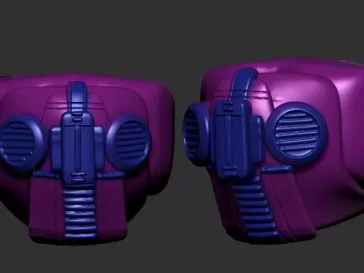 helmet high poly sculpt 3d printable ver 7 3D model 3D model
