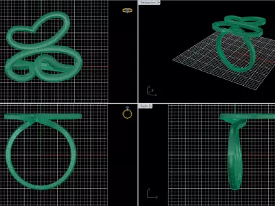 Minimal Abstract Ring 05 3D print model