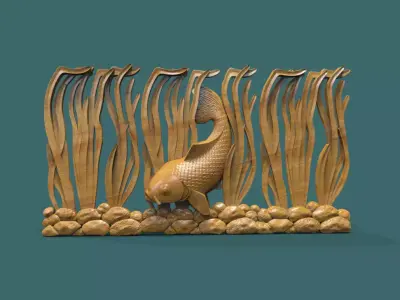 Underwater bas relief 3D print model