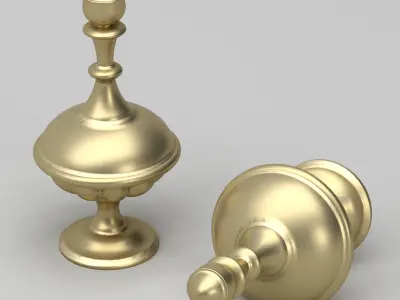 Carved Finial 3D model