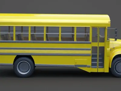 School Bus 01 3D model