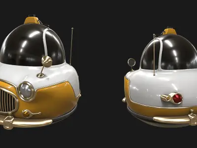 Stylized car 3d model Low-poly 3D model
