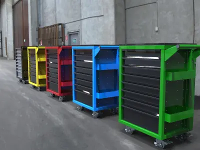 Tool box with 8 drawers - Inventor 3D model