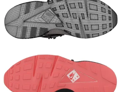 Nike Air Huarache Custom 3D model