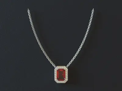 Prong Setting Halo Pendant 3D print model