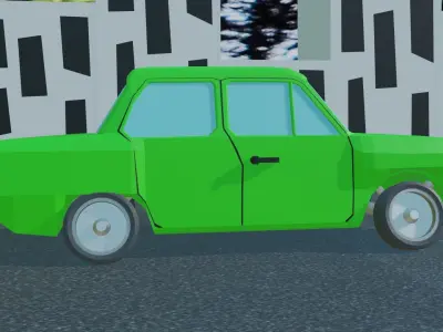 ZAZ 968 M  zaporojec Low-poly 3D model