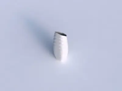 Vase bent hexagon with curved horizontal sections 3D print model