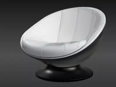 Futuristic Lounge Chair 3D Model Modern Sci-Fi Furniture Low-poly 3D model