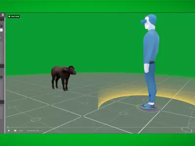 Water Buffalo Calf Low-poly 3D model