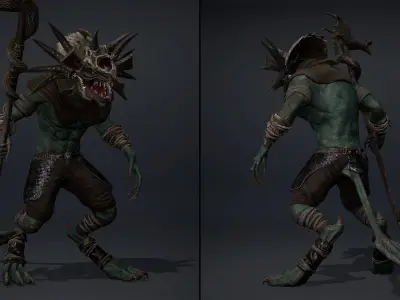 Mist Mage Arm1 Butal Low-poly 3D model