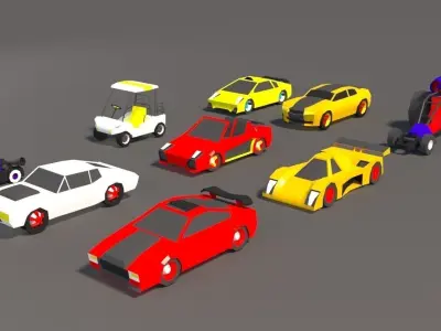Low Poly Car Pack 01 Low-poly 3D model