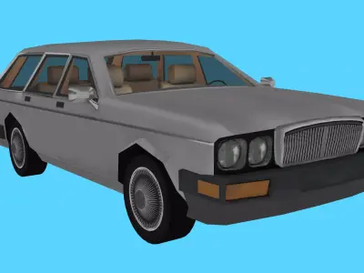 Jaguar xj6 Station Wagon Hatfeleds 3d model Low-poly 3D model