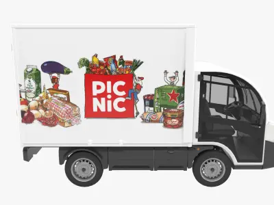 Picnic delivery car 3D model
