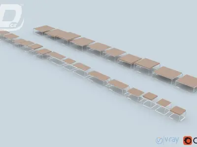Baske Table Set 3D model