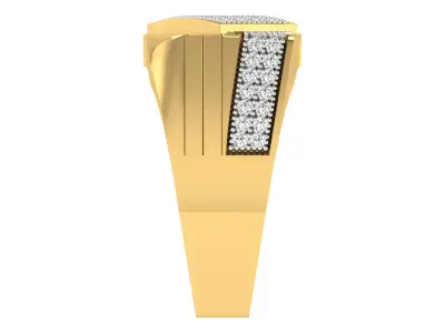 Diamond Ring Hip Hop Simple for Man 3D print model