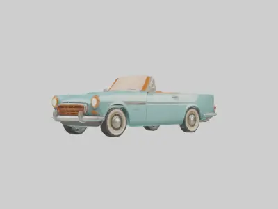 Retro Car Model 1 Low-poly 3D model