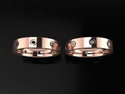 Infinity Diamond Box Band Ring Engagement Fashion Size9 3D print model