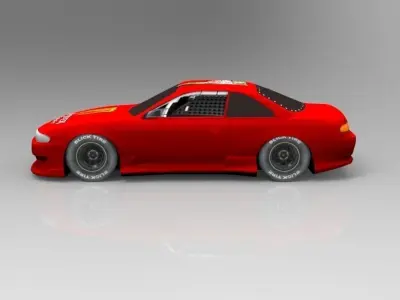 Nissan Silvia s14 3d model Low-poly 3D model