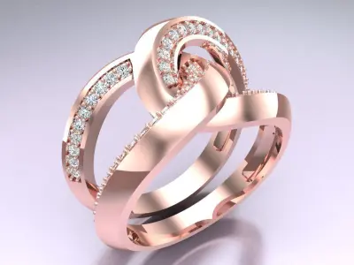 Diamond Ring - Womens Rings - N416407 3D print model