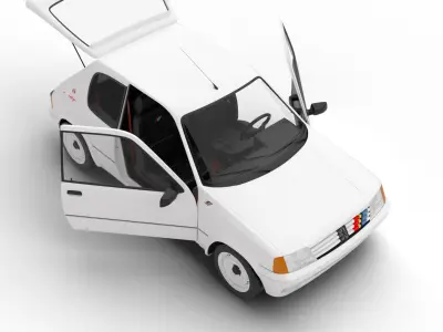 Peugeot 205 Rallye 1 3 1991 HQ 3d model 3D model