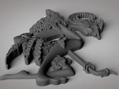 Karakter Pewayangan STL Texture