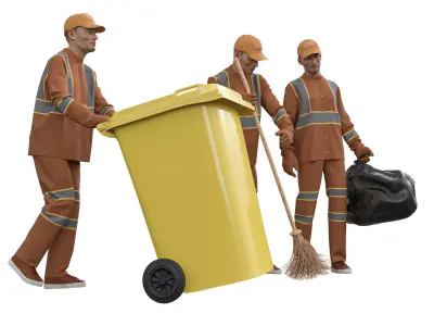 Sweeper Character Collection Low-poly 3D model