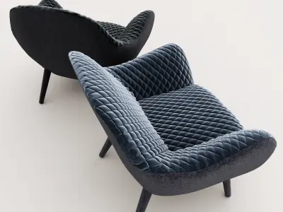 Poliform Mad Queen Armchair Free 3D model