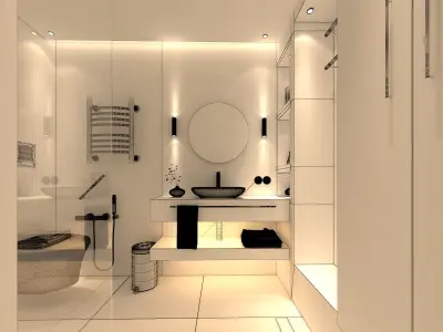 luxury bathroom  3D model