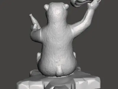 COCA COLA COKE POLAR BEAR WITH STAR PROMOTIONAL FIGURE NEW YEAR 3D print model