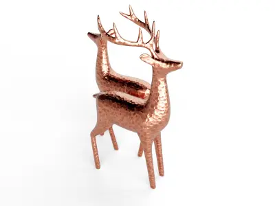 Copper Reindeer Decoration 3D model