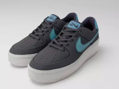 Pair of womans urban sneakers shoes sport outdoor  3D model