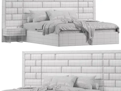 Graves Luxury Bed By Evgor Collection 3D model