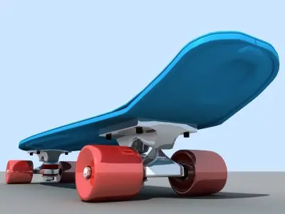 vintage skateboard 3D model