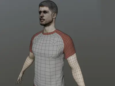 3D Model of a Tennis Champion Carlos Alcaraz Low-poly 3D model