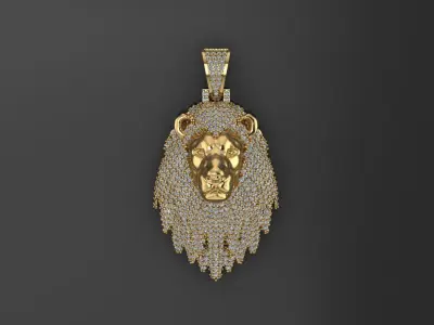  lion necklace 3D print model