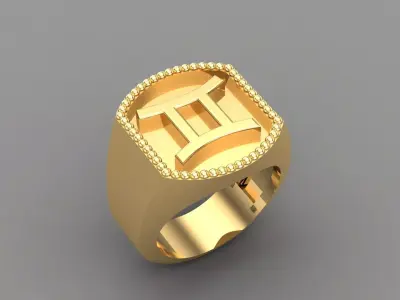 Gemini Ring Version 2 For Print STL 3D print model