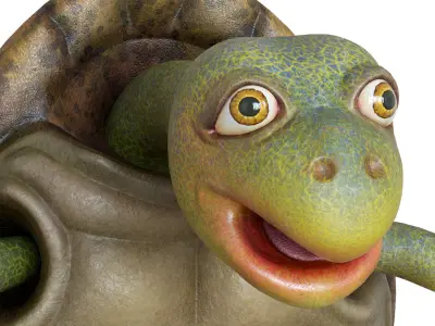 Cartoon Turtle Low-poly 3D model