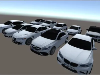 Low Poly Realistic Car Pack Low-poly 3D model