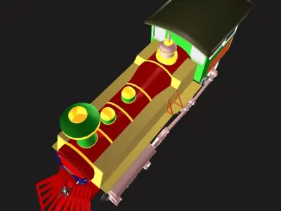 Toy Train Engine 02 3D model