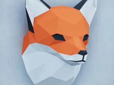 FOX PAPER HEAD 3D model