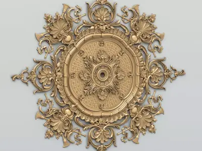 Round rosette 041 3D model