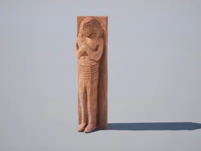 God Statue Low-poly 3D model