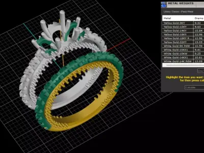 ring woman  3D print model 107